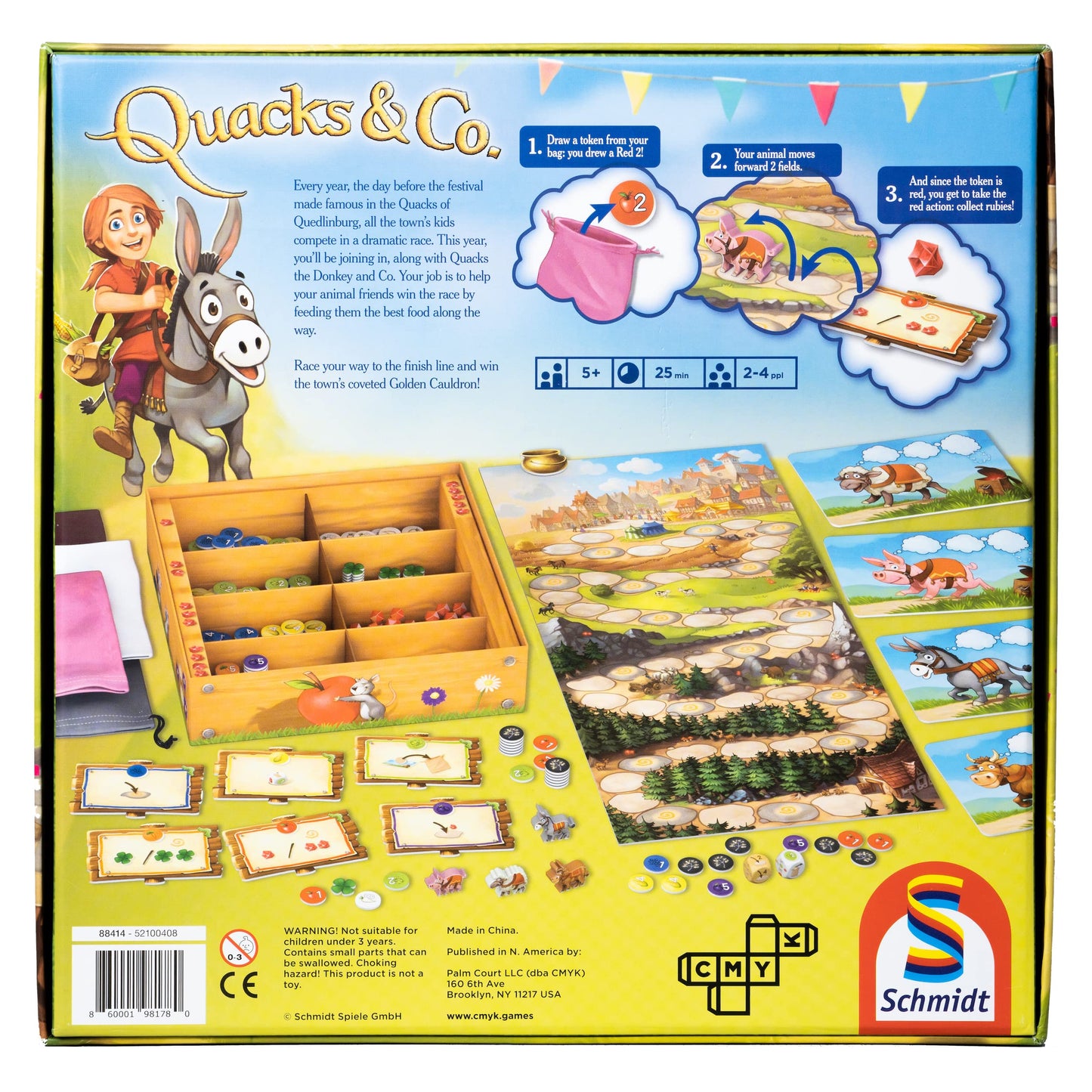 CMYK Quacks and Co. Push Your Luck Game - Kid Friendly, Multicolor, Model CMYK98178, Plastic Material
