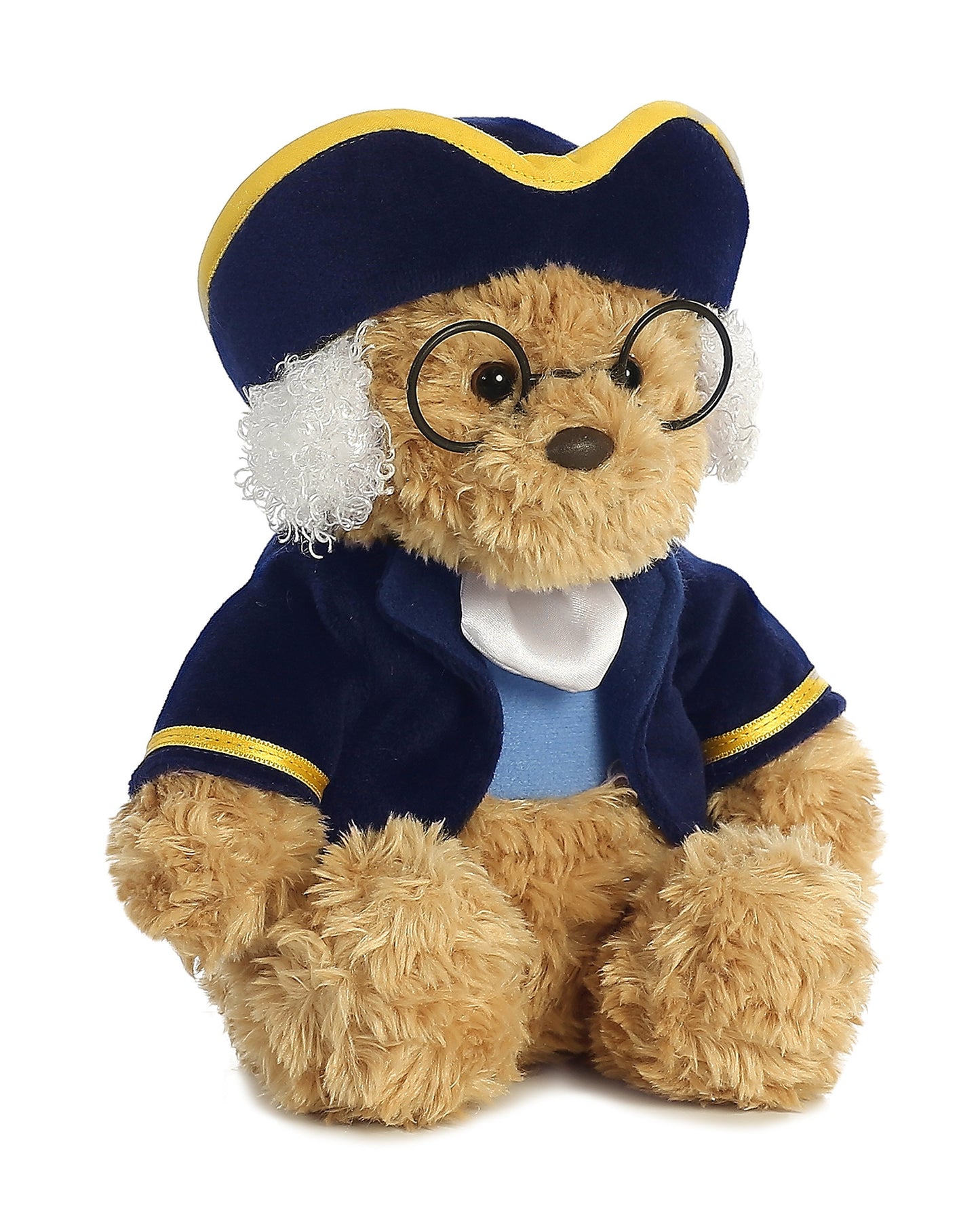 Aurora® Snuggly Ben Franklin Bear Stuffed Animal - Comforting Companion - Imaginative Play - Brown 10 Inches