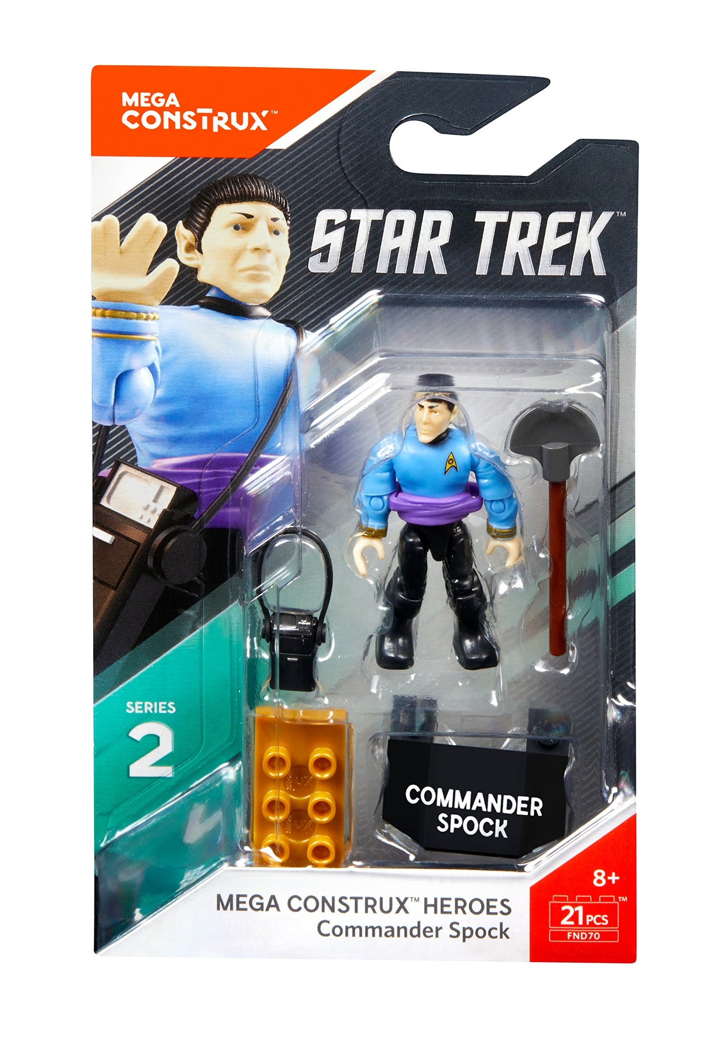 Mega Construx Heroes Commander Spock Building Set