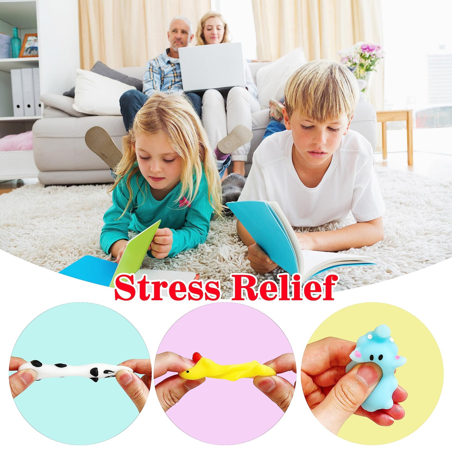 6 Pcs Animal Kawaii Squishies For Kids, Mini Mochi Sensory Squishy Toys For Kids Party Favors, Goodie Bag Stuffers, Squeeze Fidg