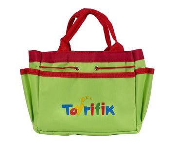 Toyrifik Little Gardener Tool Set - Kids Gardening Kit with Bag, Watering Can, Gloves, Shovel, Rake, Fork - Green