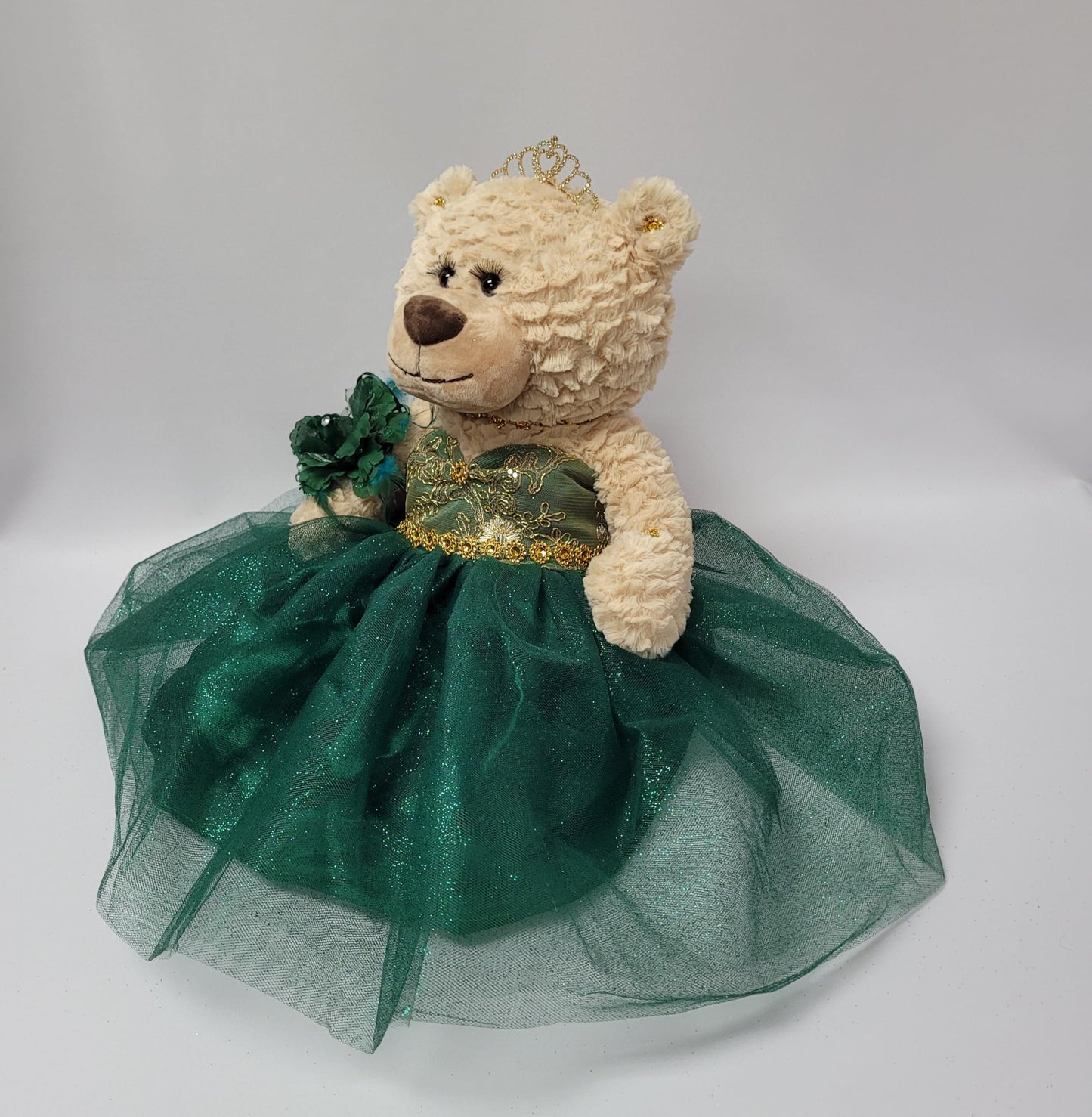 Kinnex Collections Since 1997 20'' Quince Anos Quinceanera Last Doll Teddy Bear With Dress (Centerpiece) ~ Arc16832-33 (Emerald