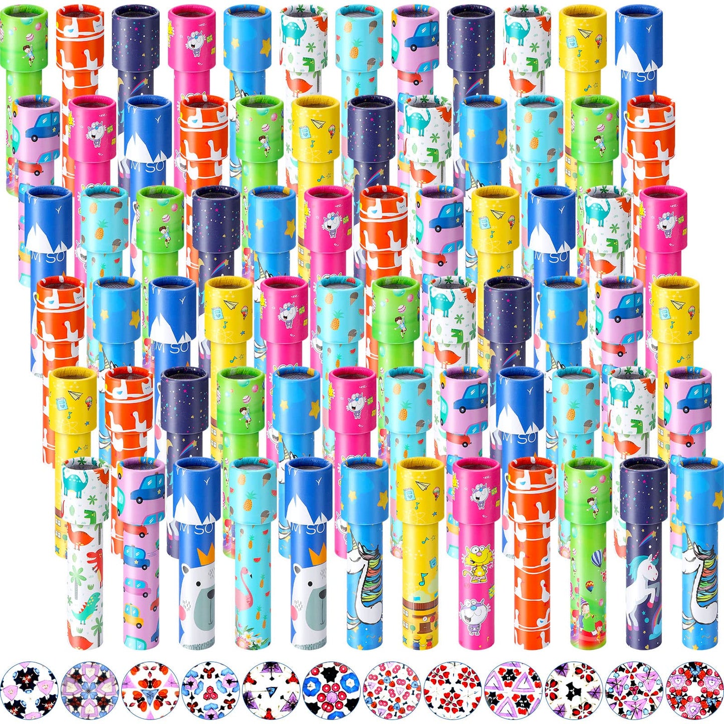 Jerify 72 Pieces Kaleidoscope Toys for Boys Girls Classic Kaleidoscopes Bulk Educational Toys Return Gifts for Birthday Party Fa