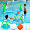 Joyin Inflatable Volleyball Net & Basketball Hoops Pool Float Set; Balls Included For Kids And Adults, Summer Pool Game, Floatie