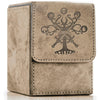 PROMAXIBINDER MTG Card Deck Box Commander Deck Box Fits 100 Single Sleeved Cards Storage for TCG/MTG Crads PU Leather Strong Magenet (Mud Tree)