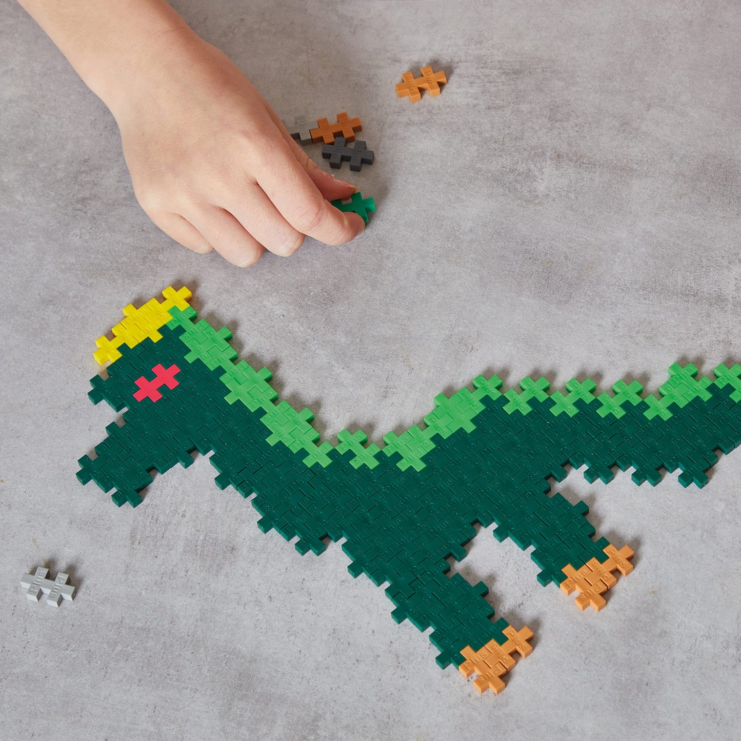 Plus-Plus: Learn To Build - Dinosaurs - 400 Piece Set - 2D & 3D Dino Construction Building Stem Toy, Interlocking Mini Puzzle Blocks, Kids Ages 5+