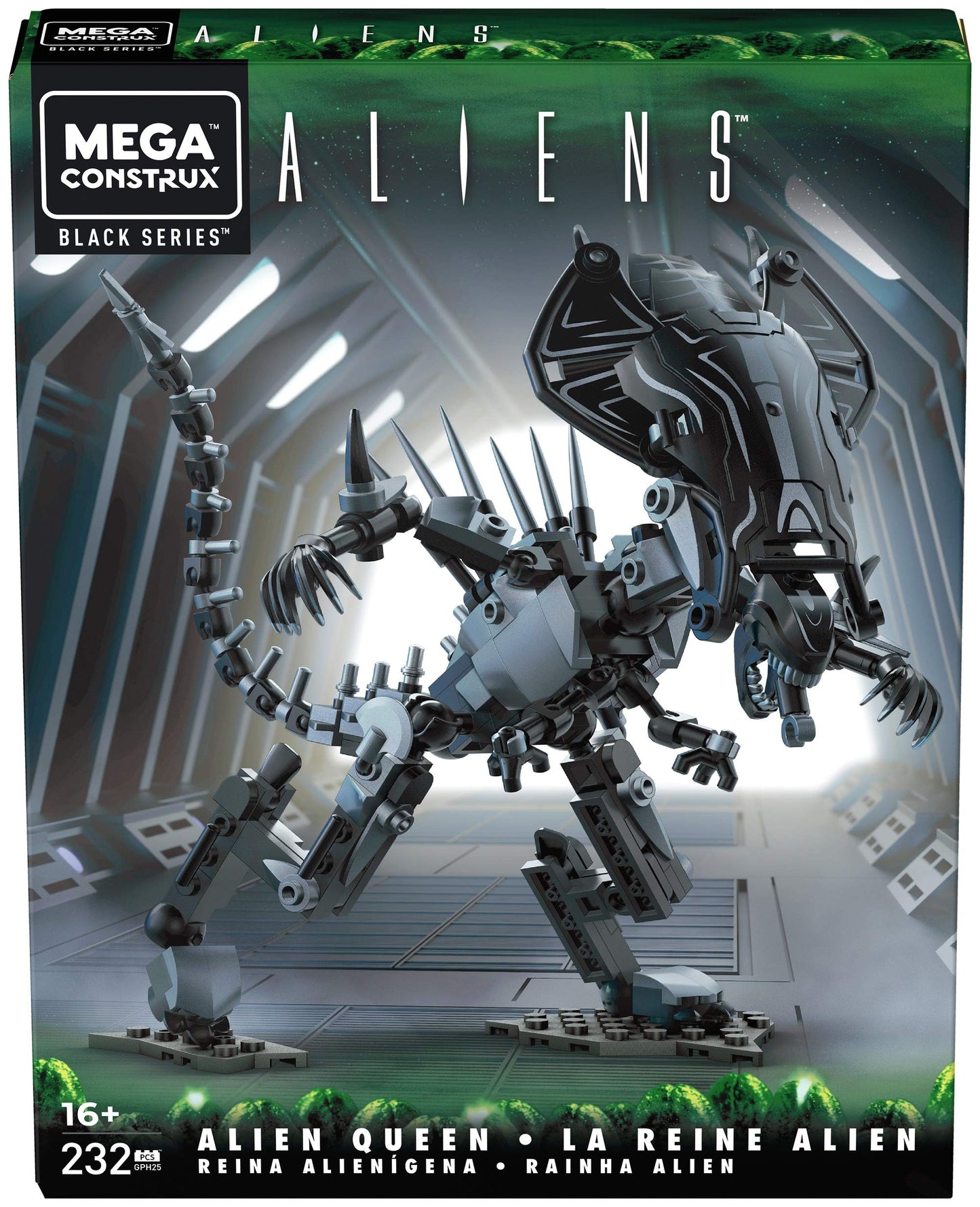 MEGA Mega Construx Black Series Alien Queen Building Set, Multi-color, Model GPH25, Durable Polypropylene