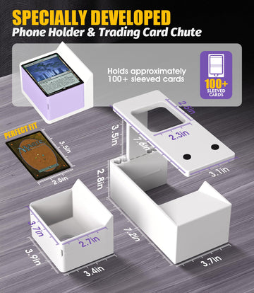 GIBOPOB Scanstand for Trading Cards - MTG Card Scanner, Phone Holder, White, Model EAO20001_X1