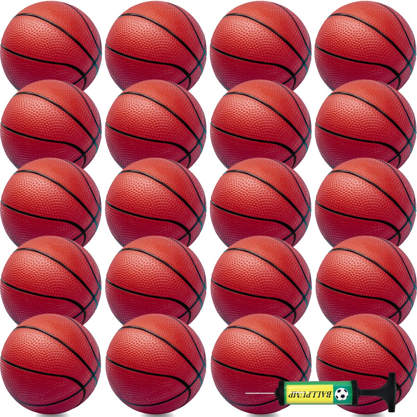 40Pcs 6'' Inflatable Mini Basketball Balls Bulk Inflatable Small Basketball Set, PVC Small Basketball for Over The Door Basketba