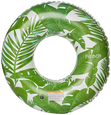 FUNBOY Giant Inflatable Tropical Tube Float - Large Jungle Raft for Pool Parties - Model TUBE-TROPICAL, Durable Plastic Material