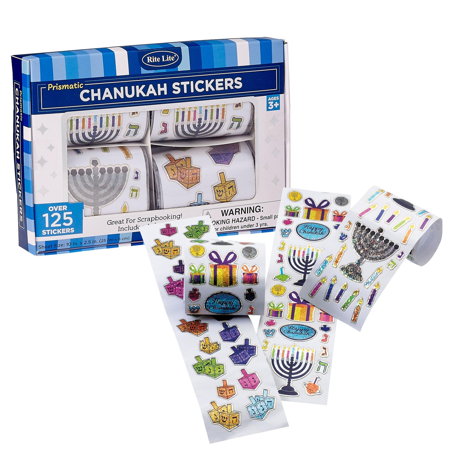 Rite Lite Chanukah Box of Chanukah Stickers! - Over 125 Stickers for Hours of Hanukkah Fun! Hanukkah Stickers, Hanukkah Gifts, H