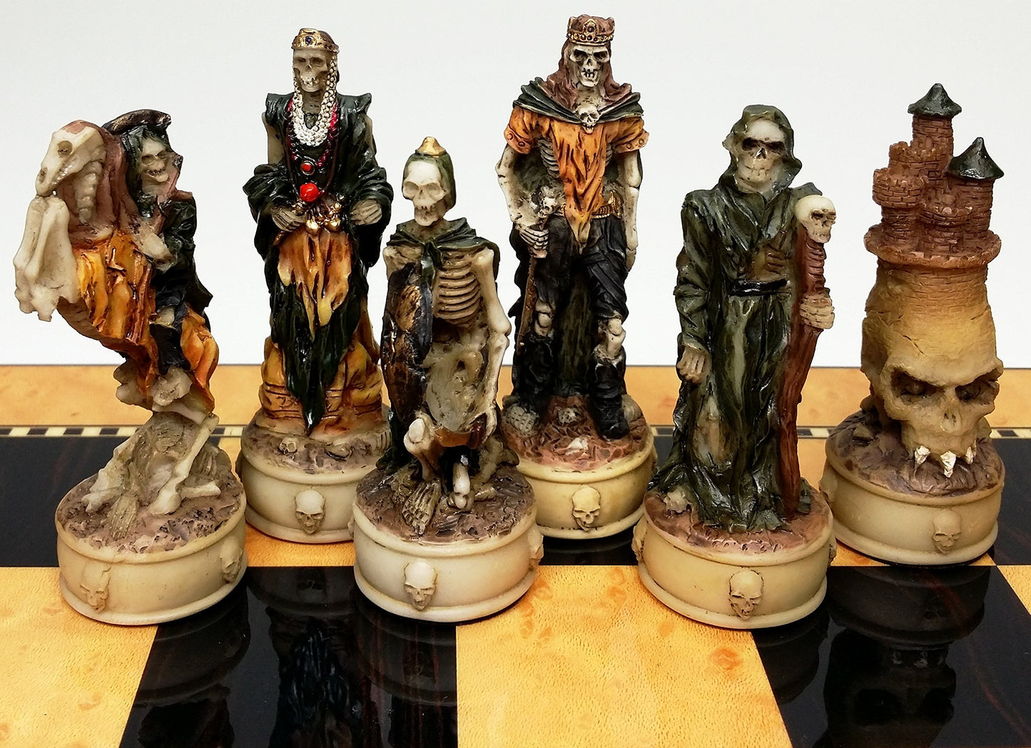 HPL Skeleton Slayer Fantasy Gothic Skull Chess Men Set - NO Board