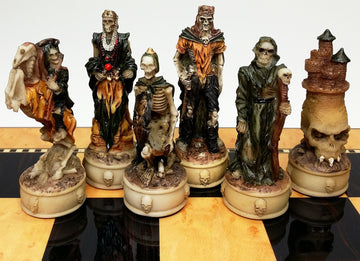 HPL Skeleton Slayer Fantasy Gothic Skull Chess Men Set - NO Board