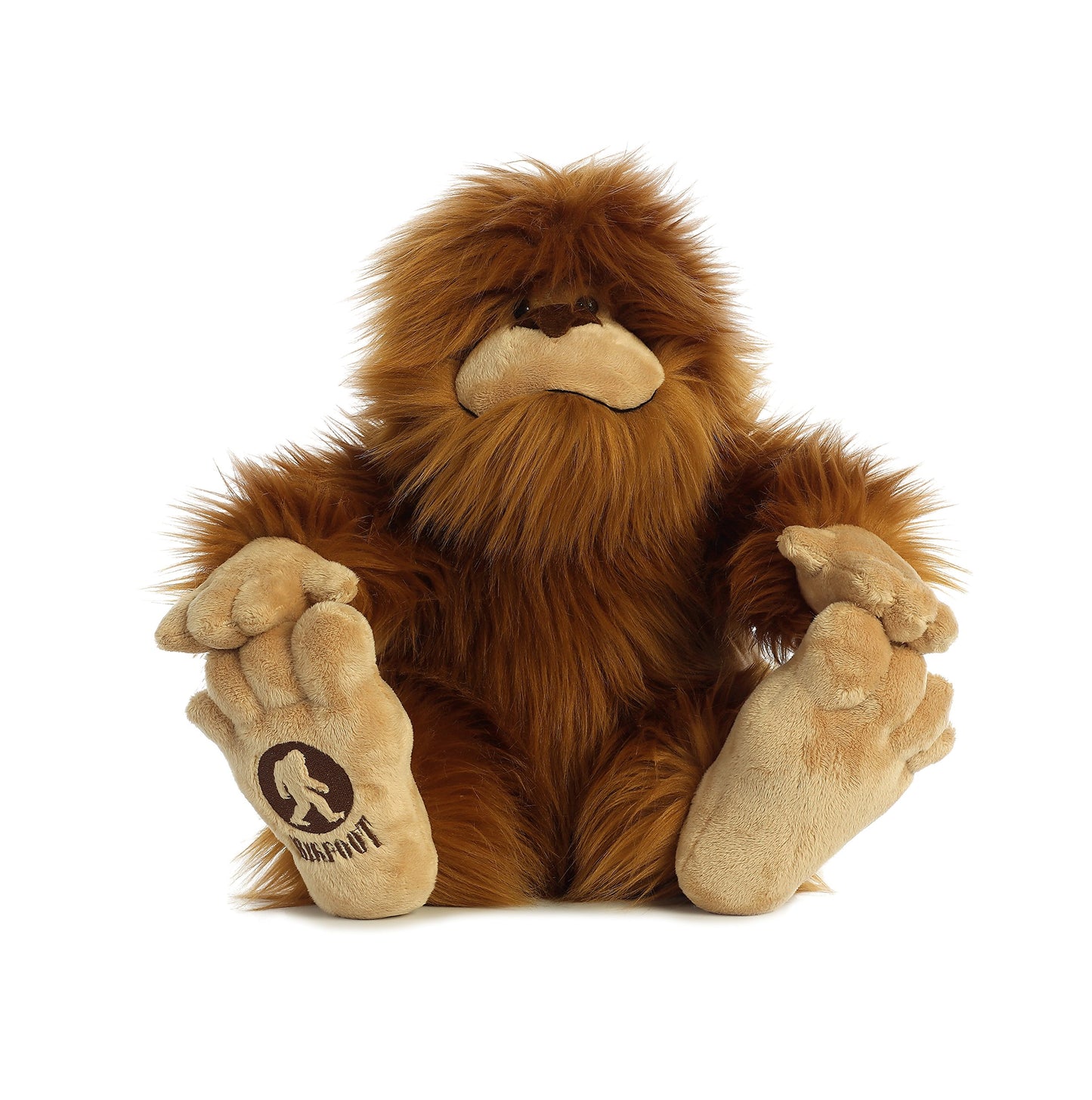 Aurora® Mysterious Fantasy Big Foot Stuffed Animal - Mythical Companion - Imaginative Adventures - Brown 16.5 Inches