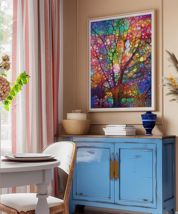 Petrala Jigsaw Puzzles 1000 Pieces For Adults Tree Of Life 1000 Piece Puzzle For Adults Colorful Stained Glass Jigsaw Puzzles For Adults Kit With Letters On Back, Fit Together Perfectly