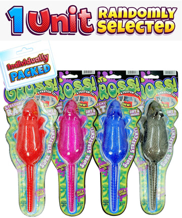 JA-RU Sticky Stretchy Rubber Rat Toys (1 Rat Toy) Squishy Sticky Fidget Toys for Kids. Funny Halloween Pranks, Joke, & Gag Gift.