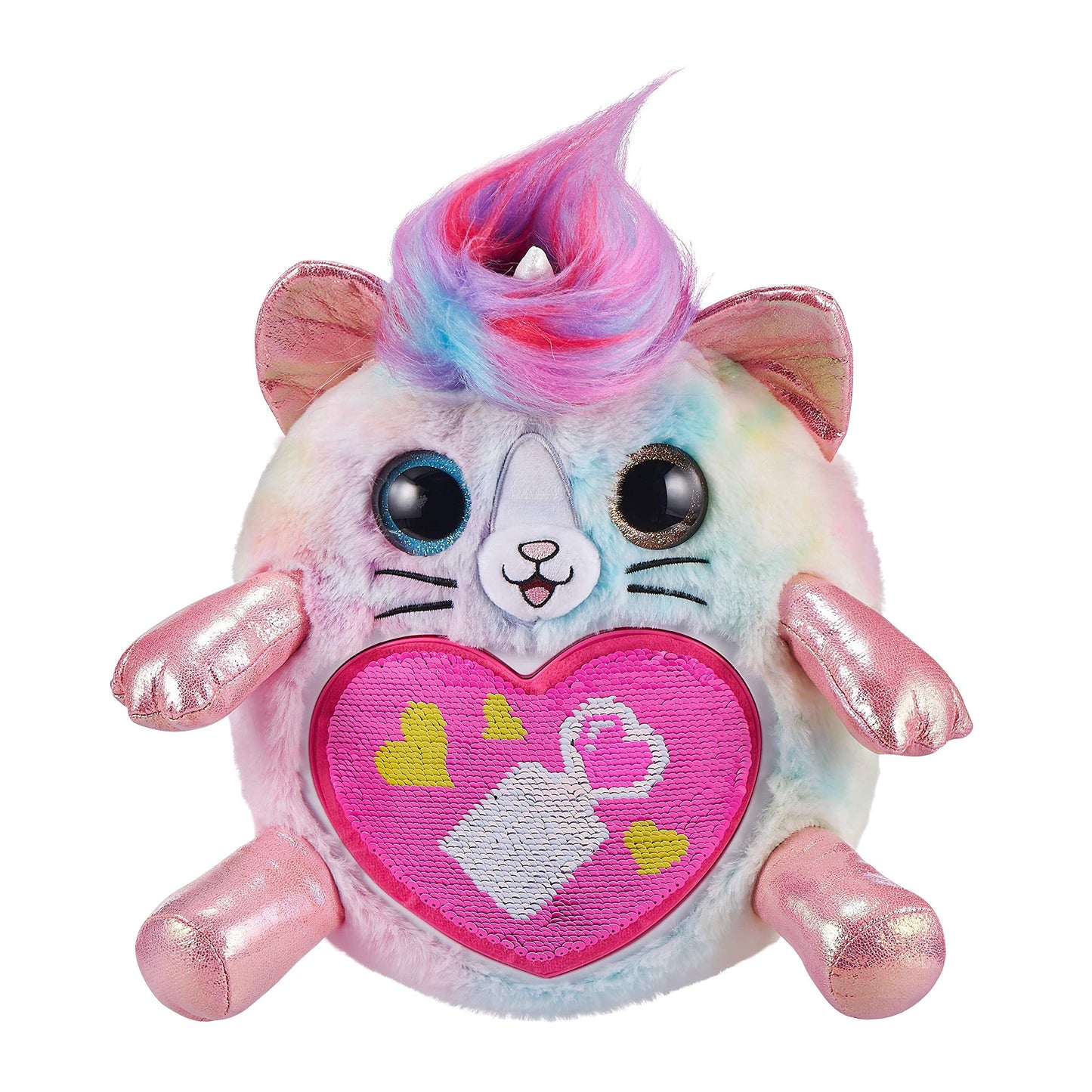 Rainbocorns Big Hair Surprise (Kitten) By Zuru Cuddle Plush Stuffed Animal, 30+ Surprises, Collectible Baby Booboocorns, Hair Accessories, Charm Bracelets, Stickers, Ages 3+ (Kitten)