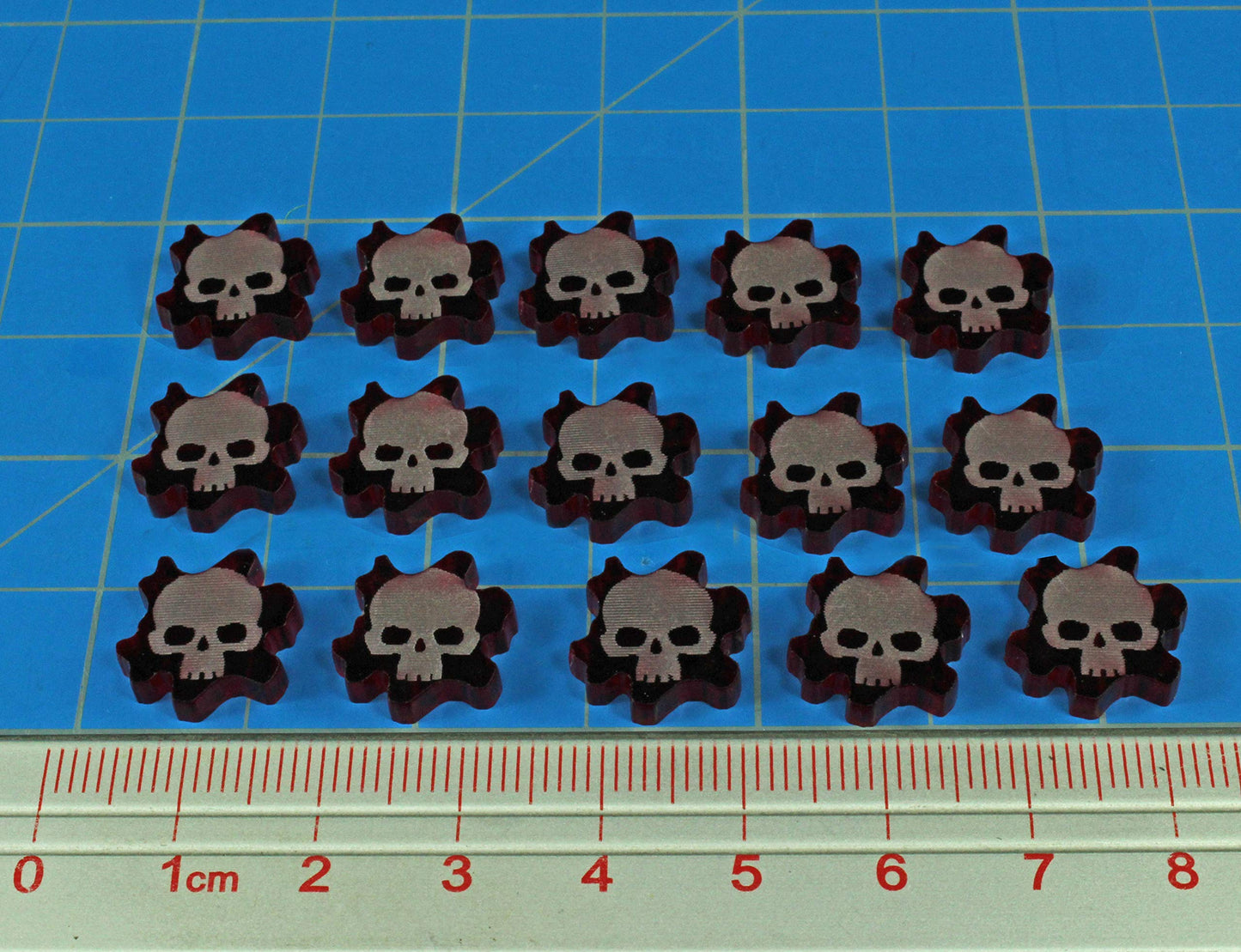 LITKO Flesh Wound Tokens Compatible with Warhammer: Kill Team Translucent Red (15)