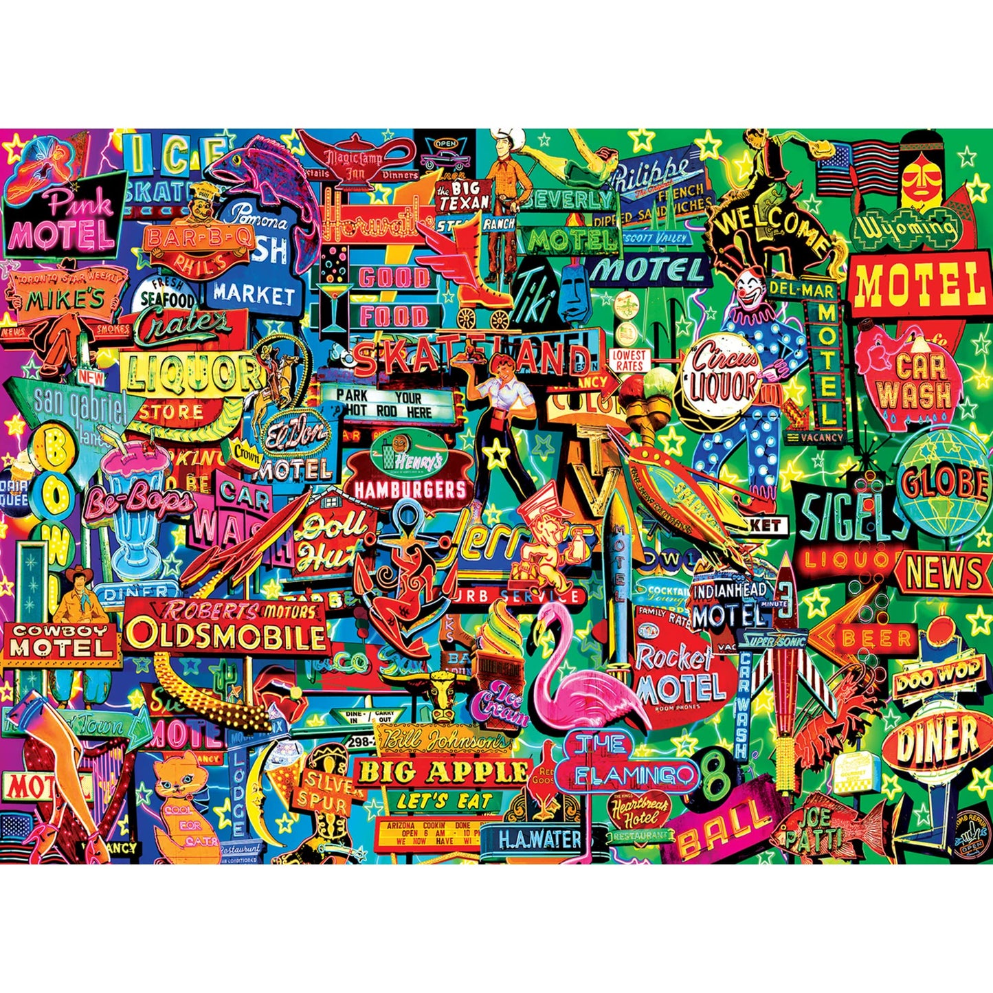 Cra-Z-Art Kodak 1,000 Piece Jigsaw Puzzle, Neon Signs, 20    X 27