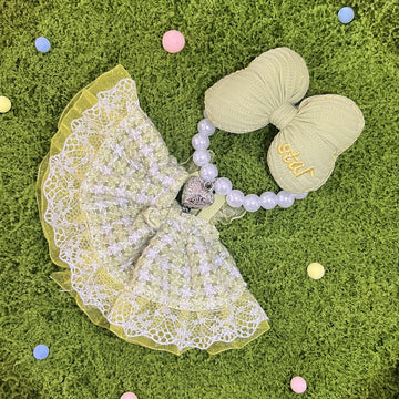 17cm Doll Clothes Set & Outfit Set for 17cm Dolls - enhanced Fashion Dresses with Accessories elegant Chic Doll Clothing & Style Bundle Woven Yellow Green