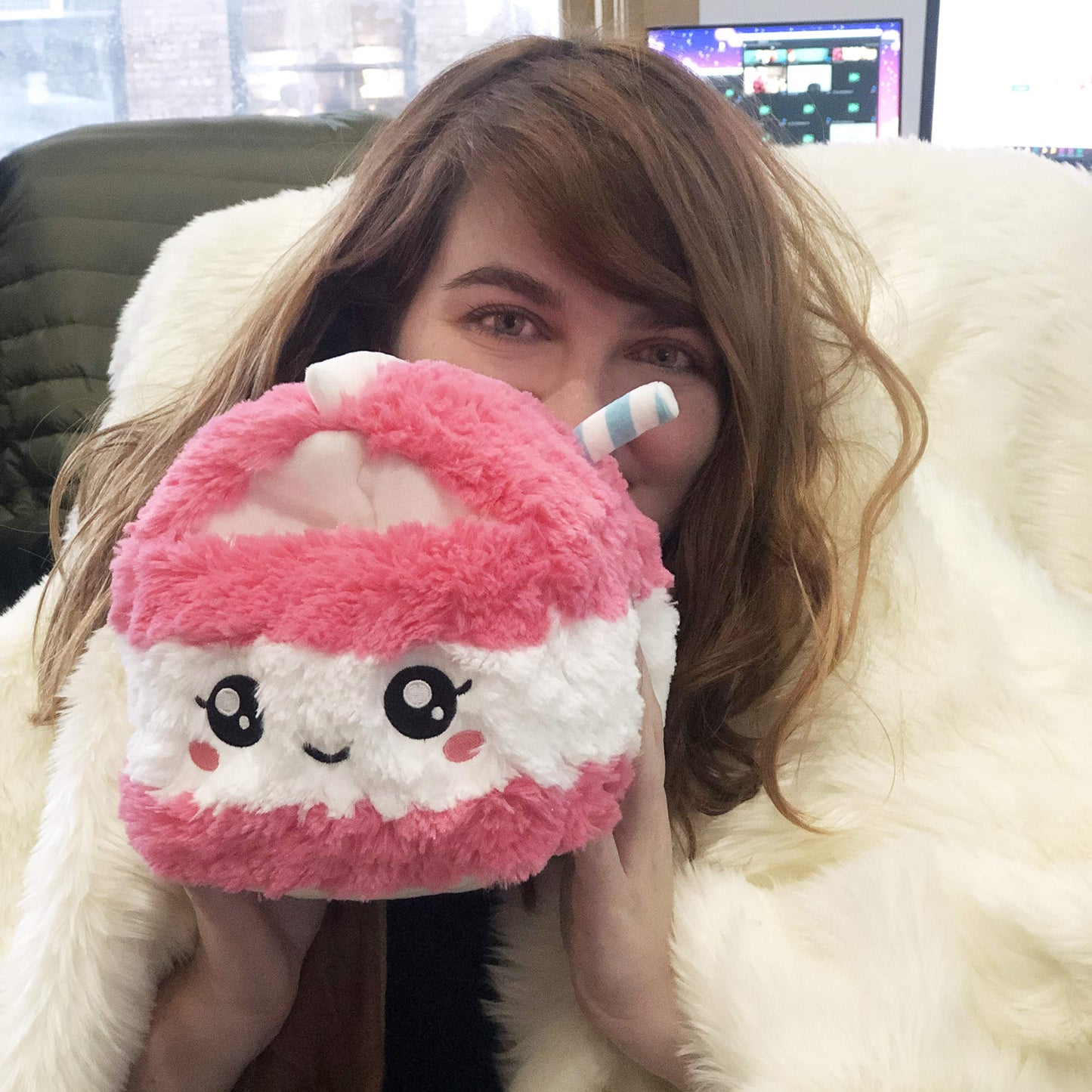Squishable / Mini Comfort Food Strawberry Milk Carton - 7'