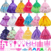 Zita Element 51 Pcs 11.5 Inch Girl Doll Clothes And Accessories - 6 Pcs 11.5 Inch Girl Doll Wedding Evening Party Dresses Grown With 45 Pcs 11.5 Inch Girl Doll Shoes Hangers And Other Accessories