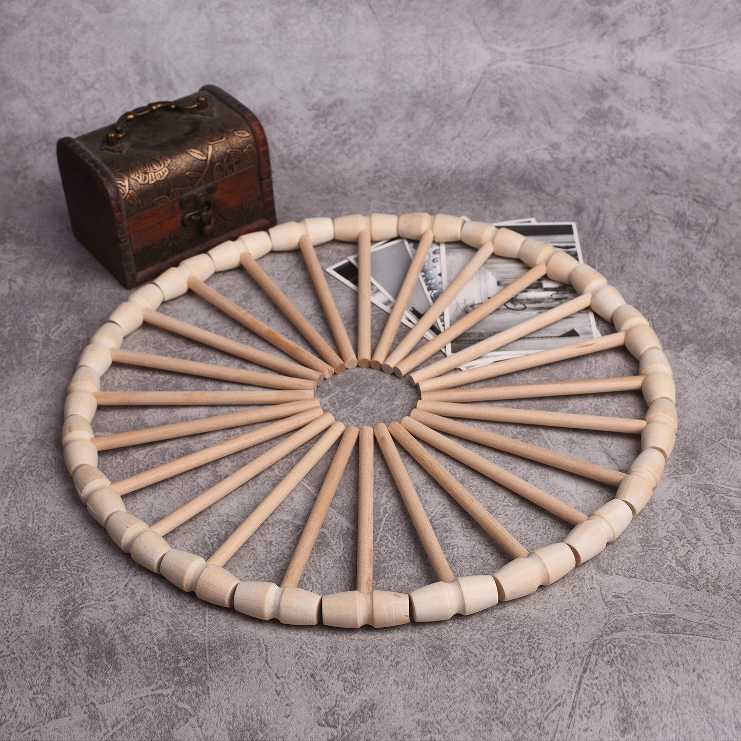 24 Pieces Mini Wooden Hammers Natural Wood Mallets Gavel Toy For Kids