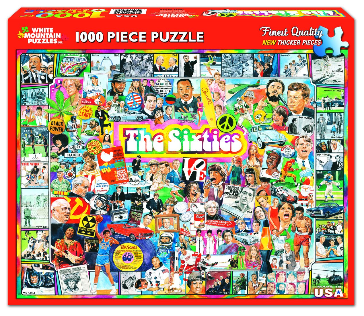White Mountain Puzzles The Sixties - 1000 Piece Jigsaw Puzzle