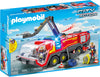Playmobil Airport Fire Engine Building Set with Lights & Sound, Model 5337, Multi Color, Plastic Material