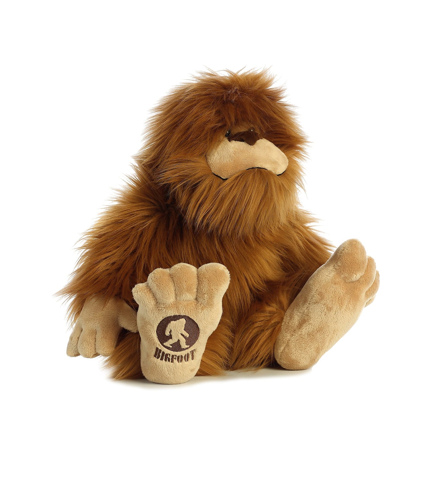 Aurora® Mysterious Fantasy Big Foot Stuffed Animal - Mythical Companion - Imaginative Adventures - Brown 16.5 Inches