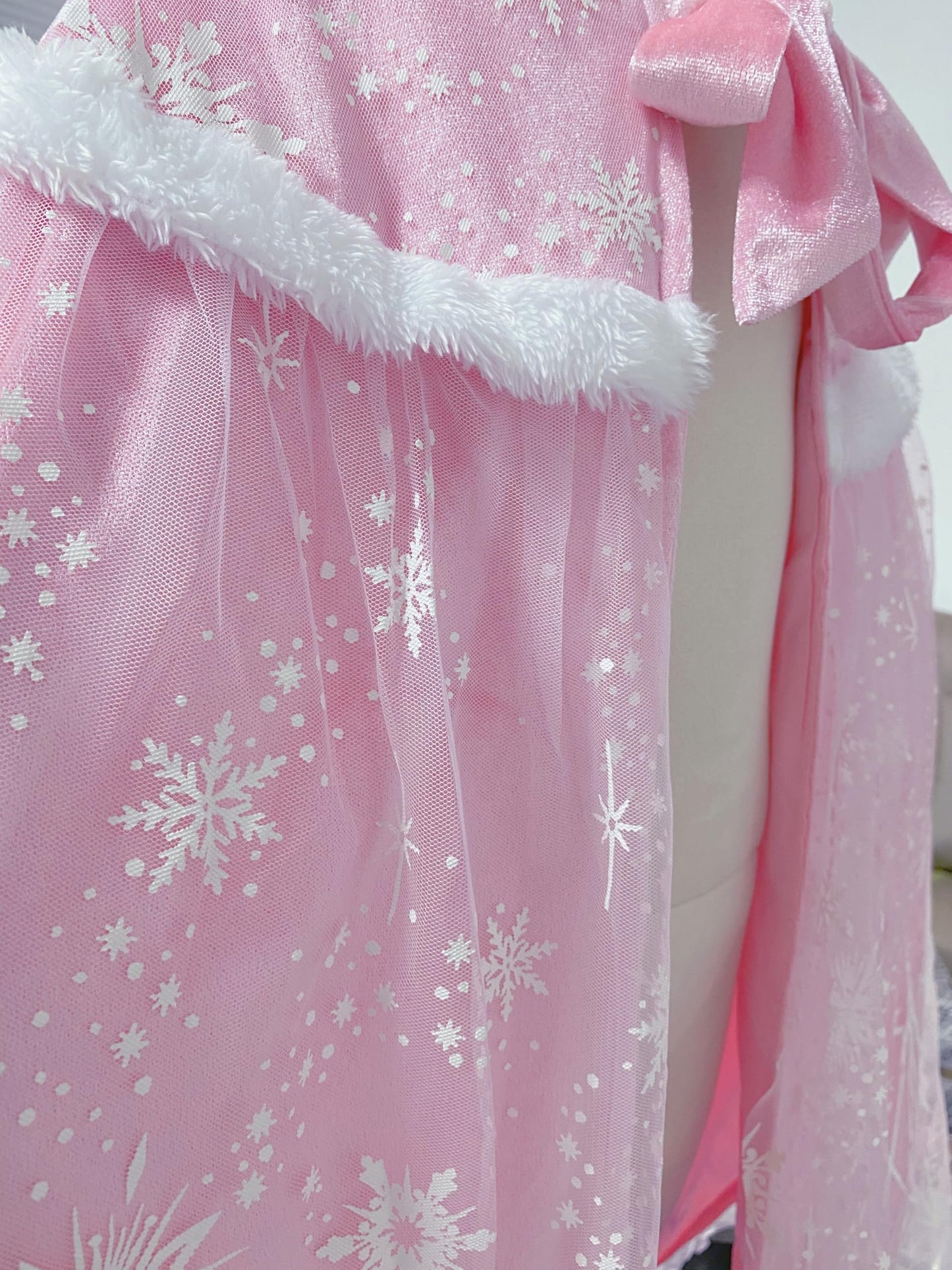 Purfeel Girls Elsa Cape Kids Warm Hooded Cloak Dress Up Princess Cape L 7-10Years