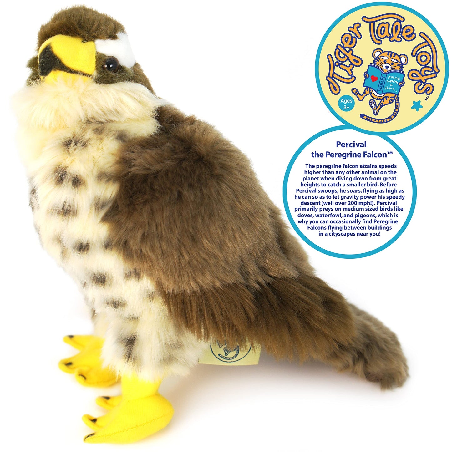 Tigerhart Percival The Peregrine Falcon - 9 Inch Stuffed Animal Plush