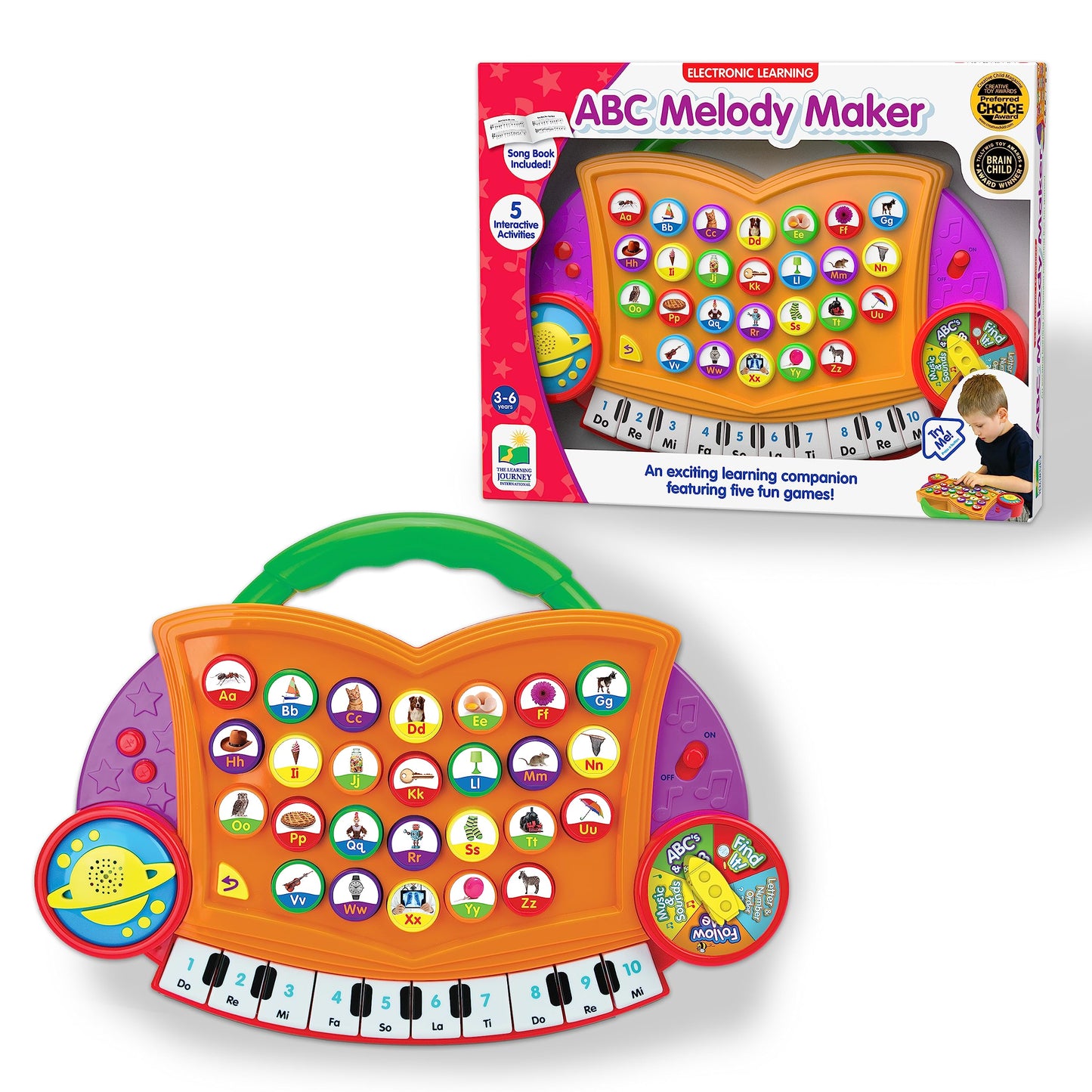 The Learning Journey: Abc Melody Maker – Learning & Education Toys - Developmental Interactive Activities For Preschoolers - Children Ages 3 And Up - Electronic Learning Toys For Toddlers