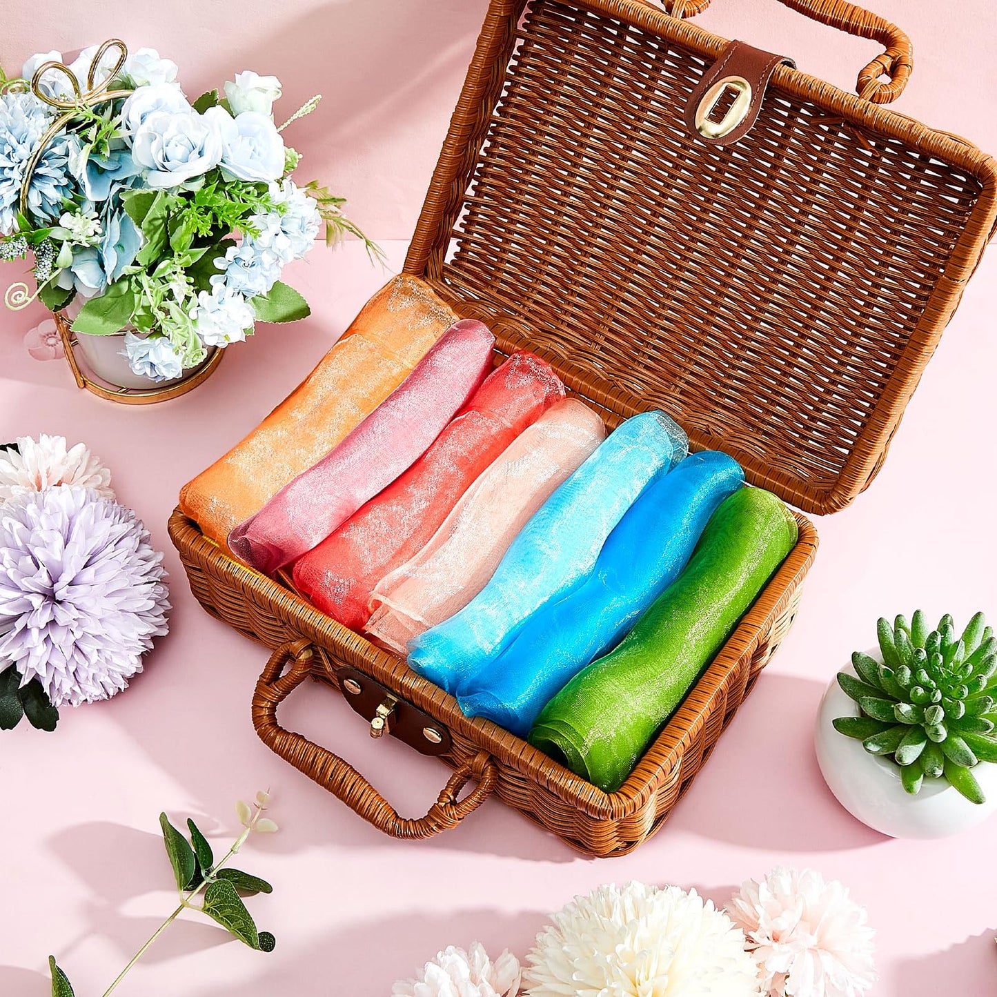 Toulite 100 Pcs Square Dance Scarves Bulk Juggling Play Silks Scarves 24 X 24 Inches Music Movement Dancing Performance Props Ac