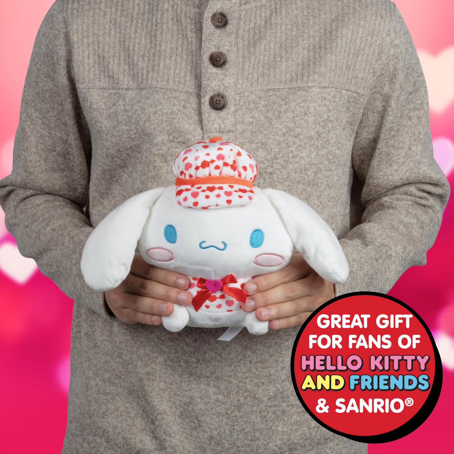 Valentine'S Day Hello Kitty And Friends 8'' Cinnamoroll Plush W/Heart Outfit - 2025 Limited Edition Officially Licensed Sanrio -