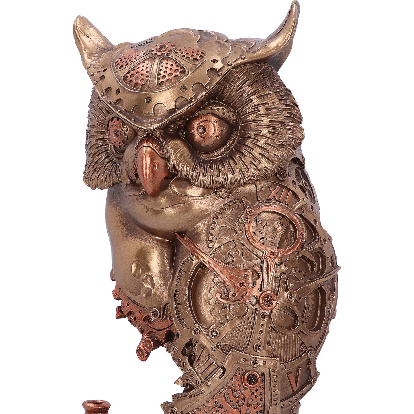 Nemesis Now Steampunk Ohm Owl Figurine, Resin, Bronze, 29Cm