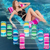 Zcaukya 4 Pack Inflatable Pool Float Hammocks, 4-In-1 Water Floating Mesh Chair For Adults, Swimming Pool Drifter Saddle Lounge For Summer Events Pool Parties, Blue/Pink/Green/Yellow