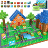 100PCS Magnetic Blocks - Build Mine Magnet World Road Set, Magnet Building Blocks Toddler Toys Creative Kids Games, STEM Sensory