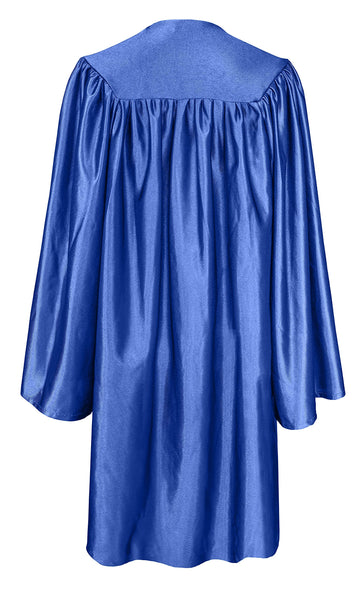 Gradplaza Shiny Choir Robe Kindergarten Preschool Graduation Gown Shiny Graduation Gown For Kids Royal Blue Size 27