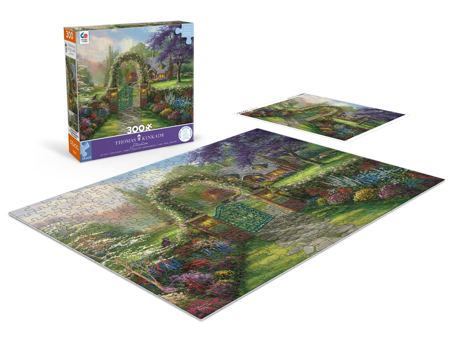 Ceaco - Thomas Kinkade - Inspirations - Hummingbird Cottage - 300 Piece Jigsaw Puzzle