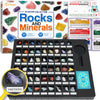 PIBEX Rock Collection Starter Kit - 54 Assorted Gemstones & Crystals, Geology Gift for Kids & Adults, Model ZS-508