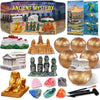 Pibex Ancient Wonders Dig Kit, Dig Up 6 Mystery Historical Landmarks & 6 Treasure Stones, Famous World History Architecture Toy