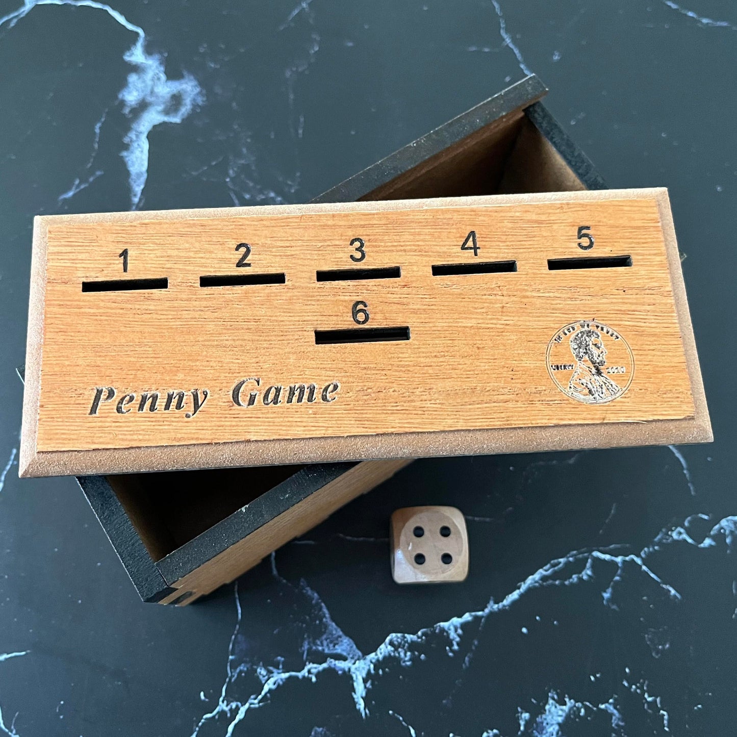 Penny Game, Family Fun Board Game, Drop Game Wood Box For 2-6 Players Premium Version