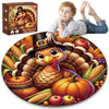 Thanskgiving Floor Puzzles For Kids Age 4-8, 70Pcs Large Thanksgiving Jigsaw Puzzle For Kids 4-8 | Educational And Fun Fall Gifts For Kids