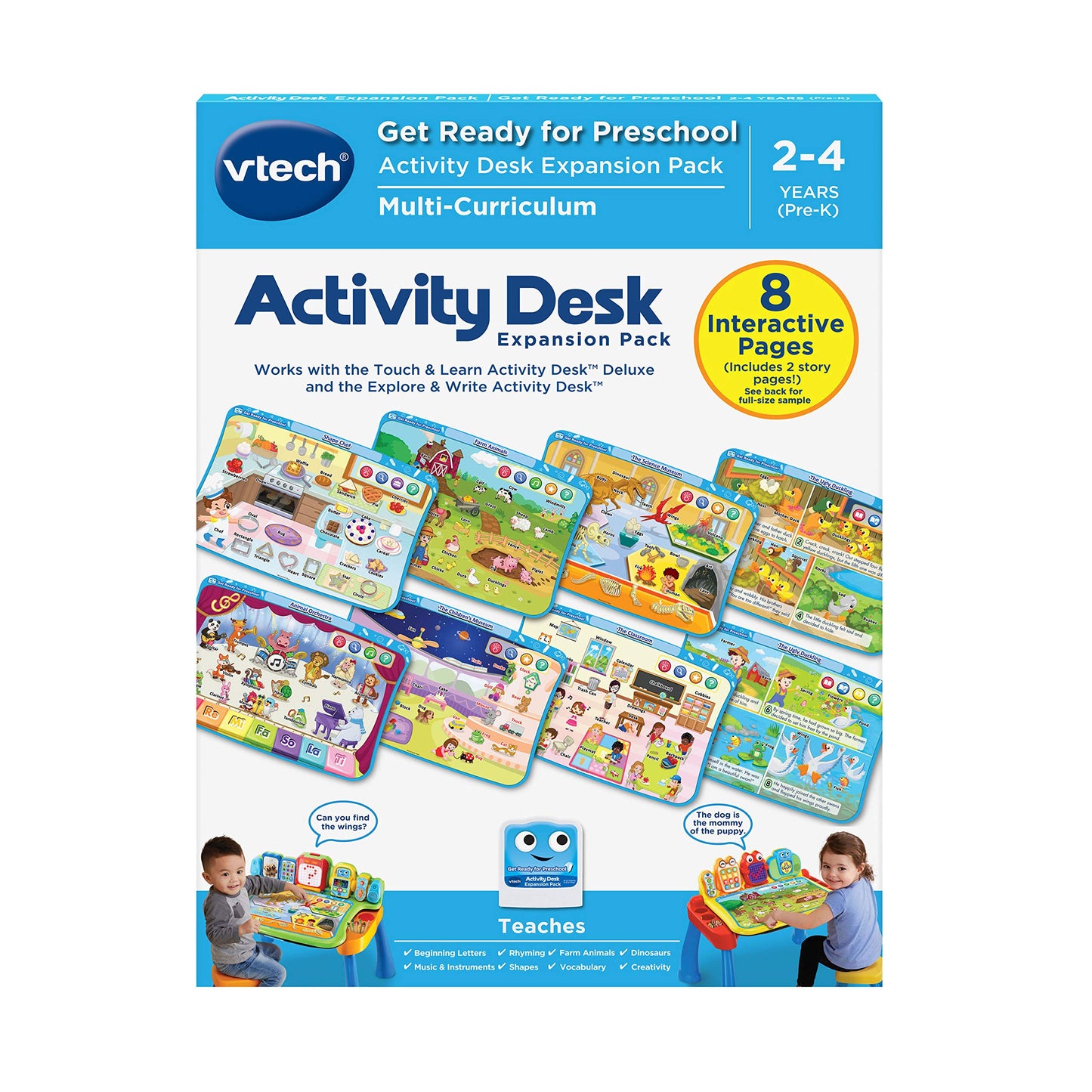 VTech Touch and Learn Activity Desk Deluxe Expansion Pack - Get Ready for Preschool -Like New