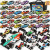 SevenQ Party Favors Toy Cars for Boys with Storage Box, 67Pcs Pull Back Cars F1 Race Cars Bulk, Treasure Box Toys for Classroom