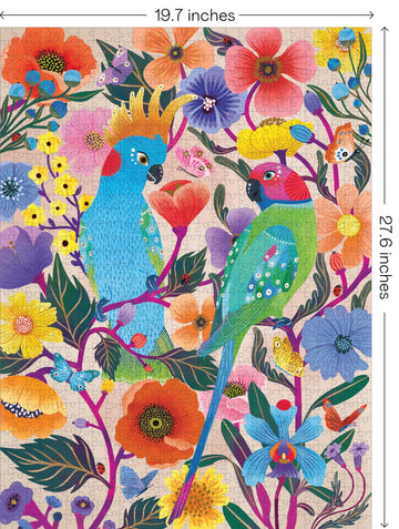 Elena Essex Puzzles For Adults 1000 Pieces - Love Birds/Jigsaw Puzzles / 1000 Piece Puzzle For Adults/Colorful Art Butterflies And Birds Puzzle/Puzzles Size 20X28Inches