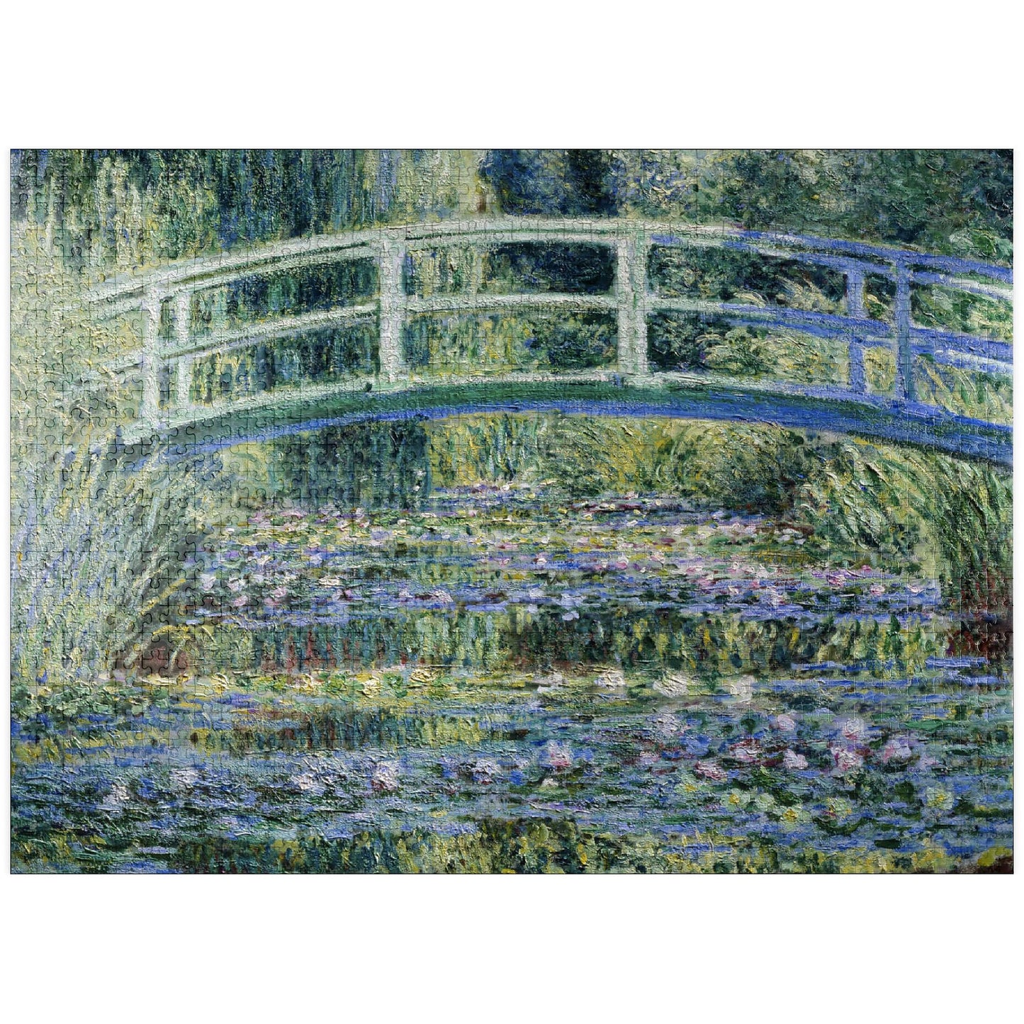 Mypuzzle Claude Monets Water Lilies And Japanese Bridge 1899 - Premium 1000 Piece Jigsaw Puzzle For Adults