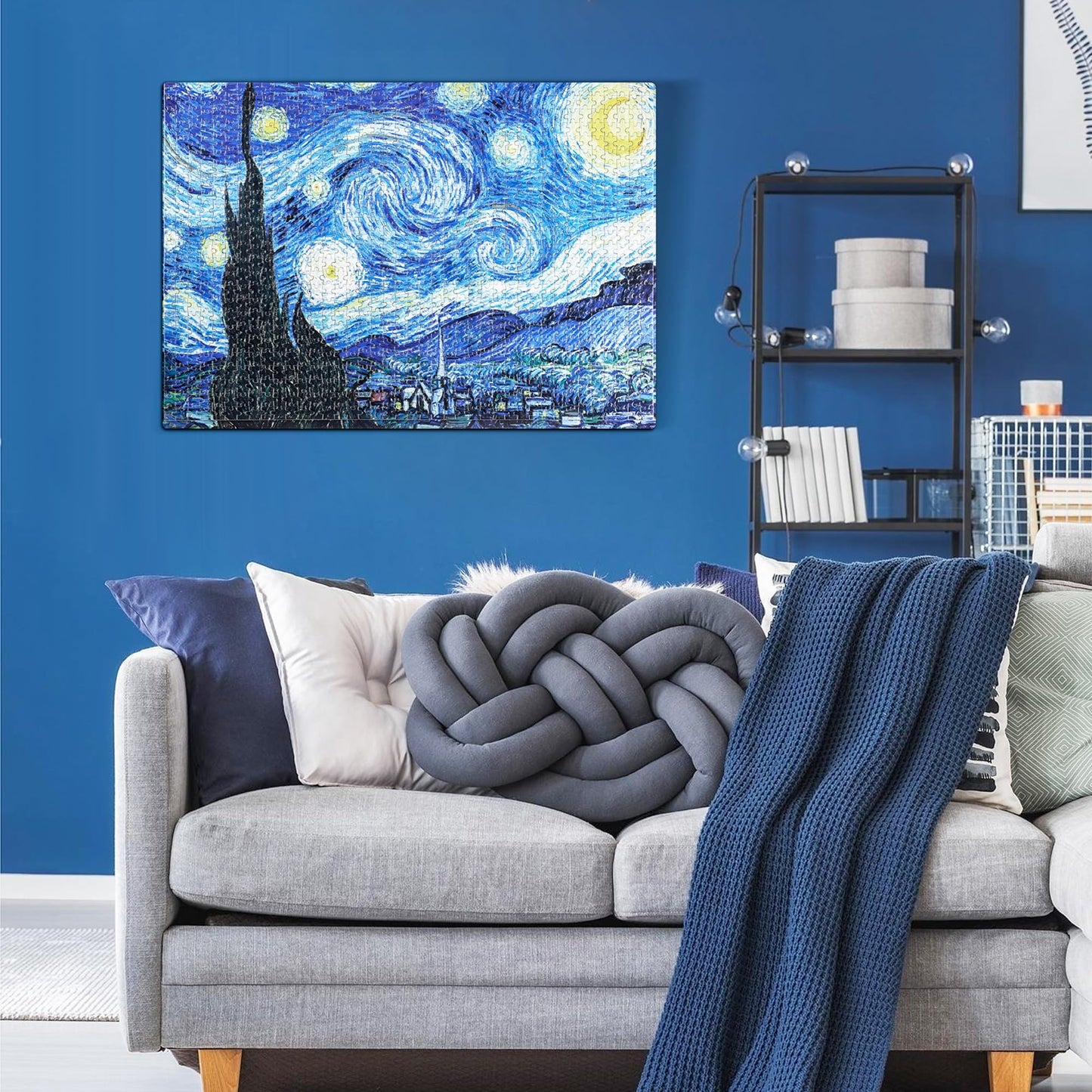 Puzzle For Adults 1000 Pieces Van Gogh Starry Night Puzzle Artwork Jigsaw Puzzle Family Game (Finish Size : 28''X 20'')