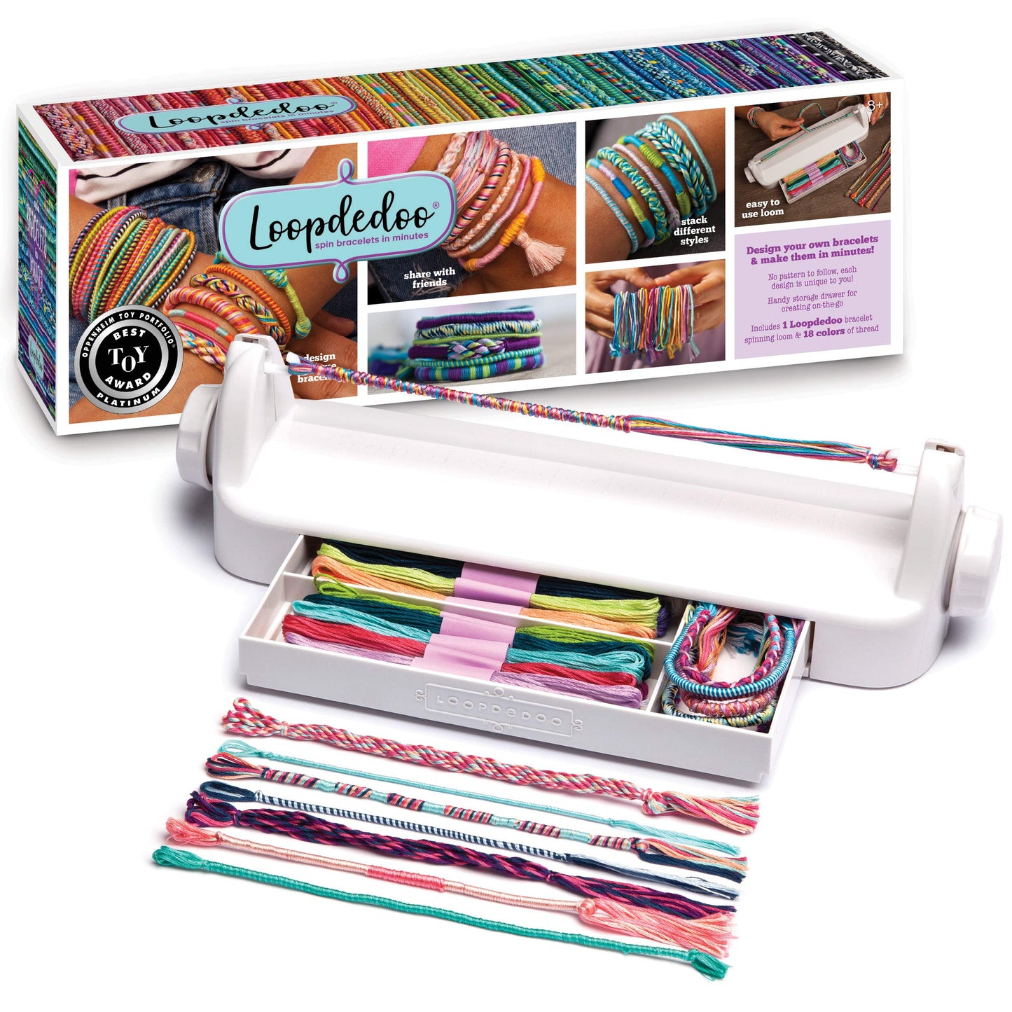 Loopdedoo Diy Kids Bracelet Maker Kit - Make Bracelets In Minutes For Birthdays, Friendship Day, Christmas Gifts - Award Winning
